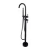 Round Gun Freestanding Bath Mixer With Handheld Shower | Aquaperla -HERA Bathware Sales round gun freestanding bath mixer with handheld shower aquaperlamatte blackfreestanding bath mixeraquaperla 330759