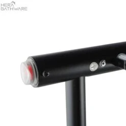 Round Matte Black Electric Heated Towel Rack 7 Bars -HERA Bathware Sales round matte black electric heated towel rack 7 barsaquaperla 233317