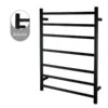 Round Matte Black Electric Heated Towel Rack 7 Bars 2 Round Matte Black Electric Heated Towel Rack 7 Bars -HERA Bathware Sales round matte black electric heated towel rack 7 barsaquaperla 537022