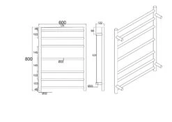 Round Matte Black Electric Heated Towel Rack 7 Bars -HERA Bathware Sales round matte black electric heated towel rack 7 barsaquaperla 571282