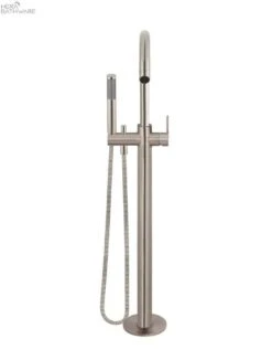 Round Paddle Freestanding Bath Spout And Hand Shower -HERA Bathware Sales round paddle freestanding bath spout and hand showerchampagnefreestanding bath mixermeir 290952