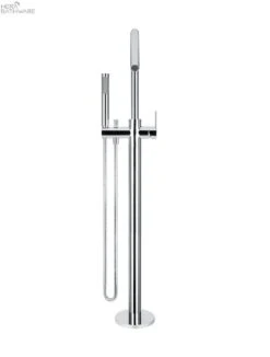 Round Paddle Freestanding Bath Spout And Hand Shower -HERA Bathware Sales round paddle freestanding bath spout and hand showerchromefreestanding bath mixermeir 753585