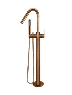 Round Paddle Freestanding Bath Spout And Hand Shower -HERA Bathware Sales round paddle freestanding bath spout and hand showerlustre bronzefreestanding bath mixermeir 919121