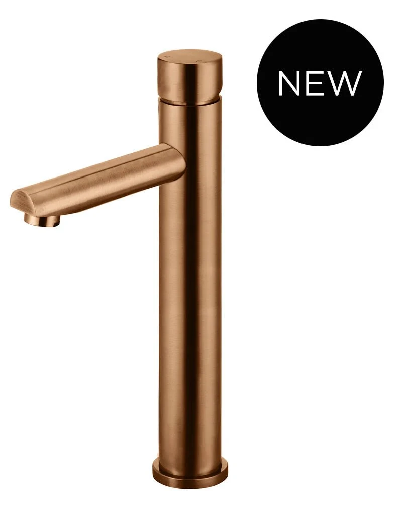 Round Pinless Tall Basin Mixer Round Pinless Tall Basin Mixer -HERA Bathware Sales round pinless tall basin mixerlustre bronzetapwaremeir 161142