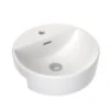 ROUND SEMI RECESSED BASIN 400MM -HERA Bathware Sales round semi recessed basin 400mmroundwhitebasinclark 282729