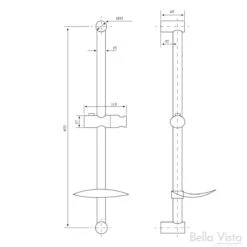 Round Shower Rail -HERA Bathware Sales round shower railmatte blackshower railsbella vista 159747