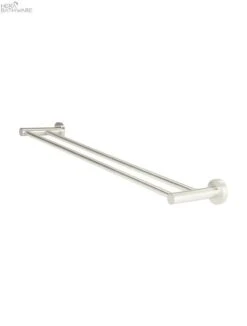Round Single/Double Towel Rail 600mm -HERA Bathware Sales round singledouble towel rail 600mmsingle towel railbrushed nickelbathroom accessoriesmeir 958649