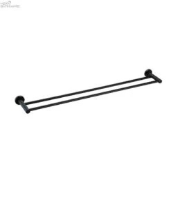 Round Single/Double Towel Rail 600mm -HERA Bathware Sales round singledouble towel rail 600mmsingle towel railmatte blackbathroom accessoriesmeir 286283
