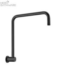 ROUND SWIVEL SHOWER ARM 3 ROUND SWIVEL SHOWER ARM -HERA Bathware Sales round swivel shower armmatte blackshower armnero tapware 211981