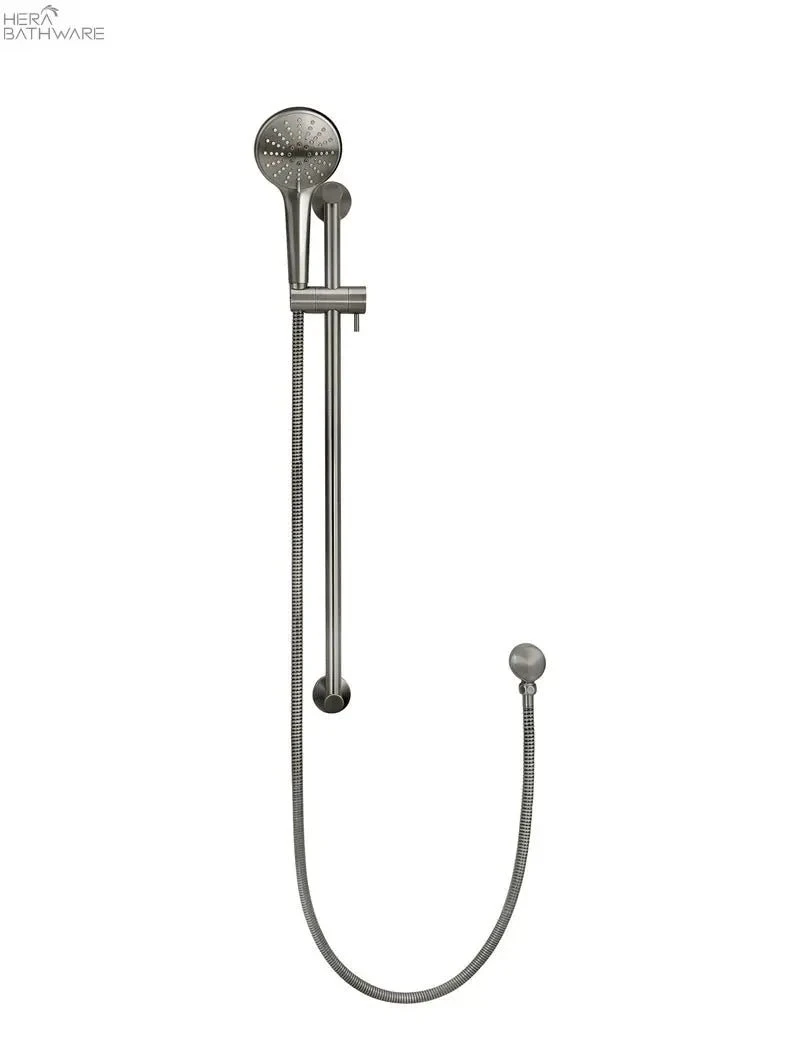 Round Three Function Hand Shower on Rail Column Round Three Function Hand Shower On Rail Column -HERA Bathware Sales round three function hand shower on rail columngun metalshower railsmeir 112343