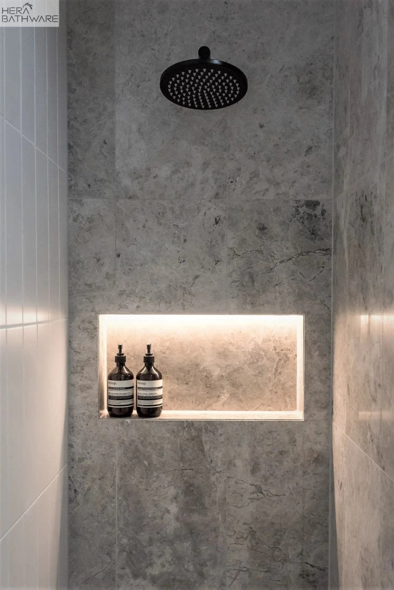 Round Wall Shower Arm 400mm Round Wall Shower Arm 400mm -HERA Bathware Sales round wall shower arm 400mmchromecurved shower armshower armmeir 915086