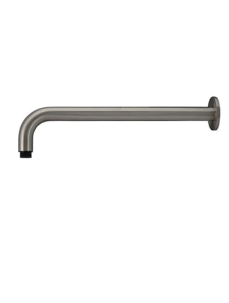 Round Wall Shower Arm 400mm Round Wall Shower Arm 400mm -HERA Bathware Sales round wall shower arm 400mmgun metalcurved shower armshower armmeir 102816