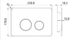 R&T Lexy Round Button, Brushed Nickel -HERA Bathware Sales rt lexy round button brushed nickeltoilet suitescob pen 818315