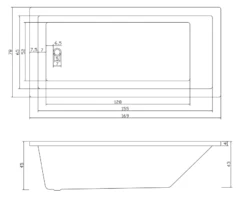 Sandy Drop In Shower Bath | Ceto -HERA Bathware Sales sandy drop in shower bath ceto1700mmbathtubkdk bathware 970975
