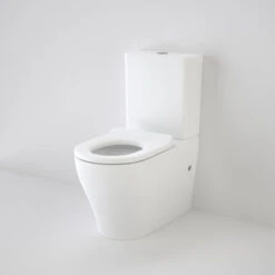School Smart Toilet Suite With Liano Single Flap Seat | CAROMA -HERA Bathware Sales school smart toilet suite with liano single flap seat caromabottom inlet single flap white seattoiletcaroma 231554