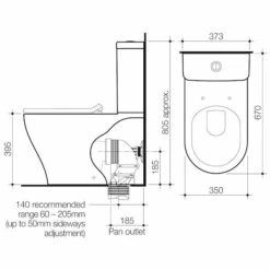 School Smart Toilet Suite With Liano Single Flap Seat | CAROMA -HERA Bathware Sales school smart toilet suite with liano single flap seat caromabottom inlet single flap white seattoiletcaroma 739001