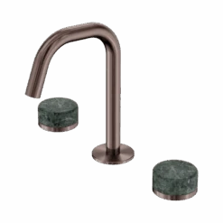 Serenity Basin Set Edge Spout -HERA Bathware Sales serenity basin set edge spoutbrushed bronzeverde alpi 6 weeks lead timeedge basin setnero tapware 322339