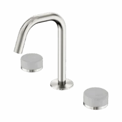 Serenity Basin Set Edge Spout -HERA Bathware Sales serenity basin set edge spoutbrushed nickelcarraraedge basin setnero tapware 791732