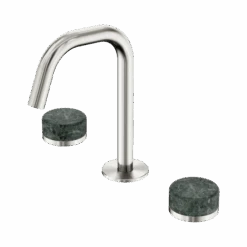 Serenity Basin Set Edge Spout -HERA Bathware Sales serenity basin set edge spoutbrushed nickelverde alpi 6 weeks lead timeedge basin setnero tapware 720500