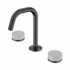 Serenity Basin Set Edge Spout -HERA Bathware Sales serenity basin set edge spoutgun metalcarraraedge basin setnero tapware 897490