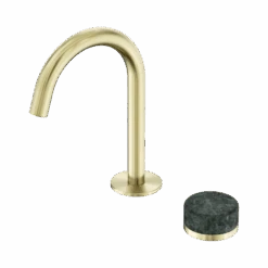 Serenity Progressive Basin Mixer Arc Spout -HERA Bathware Sales serenity progressive basin mixer arc spoutbrushed goldarabesscato corchiabasin mixernero tapware 189083