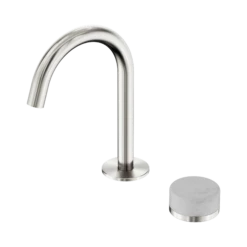 Serenity Progressive Basin Mixer Arc Spout -HERA Bathware Sales serenity progressive basin mixer arc spoutbrushed nickelcarrarabasin mixernero tapware 811756