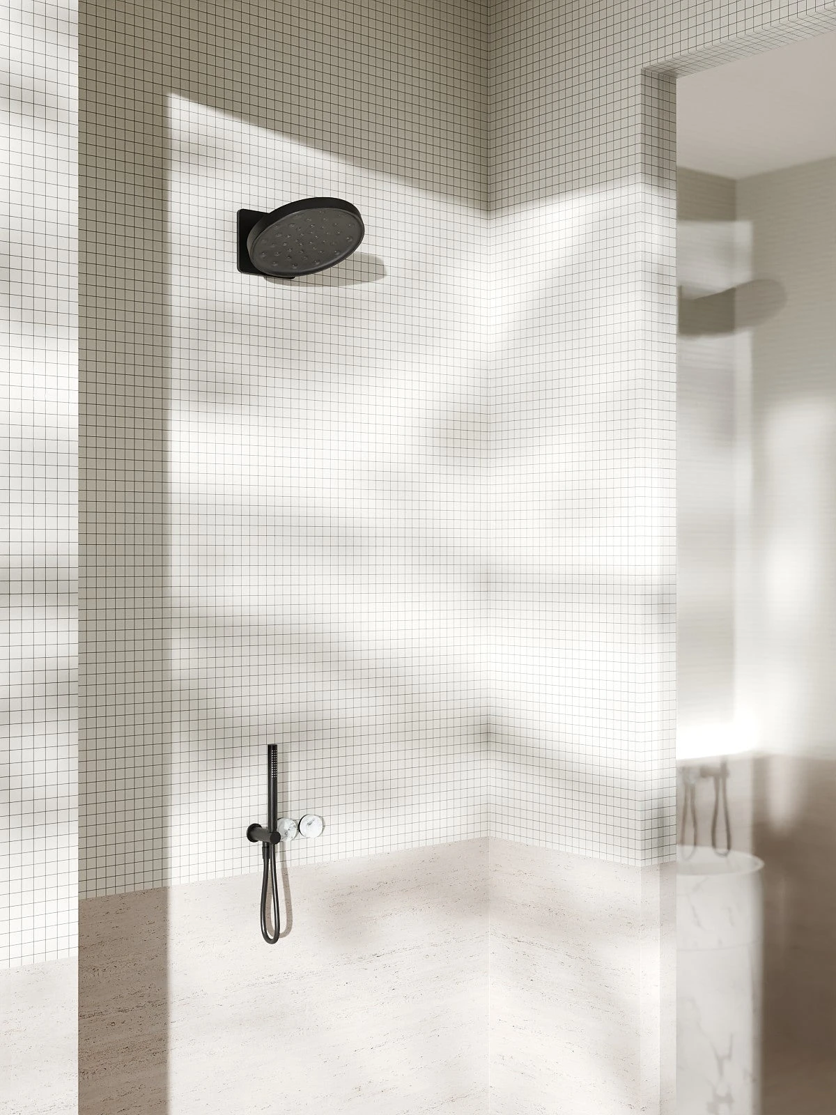 Serenity Progressive Shower System And Slim Shower Serenity Progressive Shower System And Slim Shower -HERA Bathware Sales serenity progressive shower system and slim showermatte blackverde alpishower systemnero tapware 210147