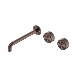 Serenity Wall Basin Set 220mm Offset Spout -HERA Bathware Sales serenity wall basin set 220mm offset spoutbrushed bronzemetalbasin setnero tapware 605473