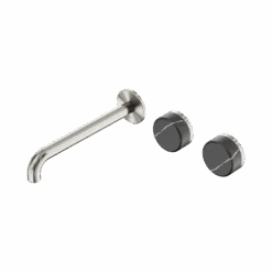 Serenity Wall Basin Set 220mm Offset Spout -HERA Bathware Sales serenity wall basin set 220mm offset spoutbrushed nickelcarrarabasin setnero tapware 364520