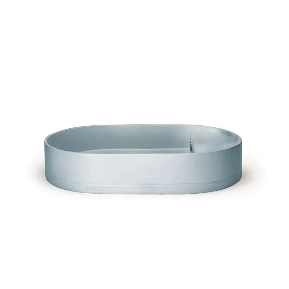 Shelf Oval Basin - Surface Mount (Without Taphole) Shelf Oval Basin - Surface Mount (Without Taphole) -HERA Bathware Sales shelf oval basin surface mount without tapholewithout overflowpowder bluenood co 234708