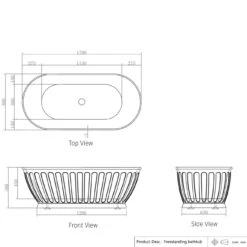 SHELL Matte White Free Standing Bathtub -HERA Bathware Sales shell matte white free standing bathtubmatte white1500mmbathtubotti 582515