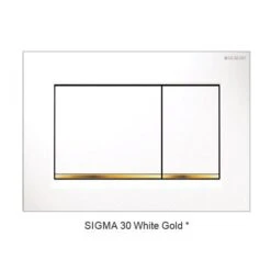 SIGMA 30 DUAL FLUSH BUTTON SQUARE -HERA Bathware Sales sigma 30 dual flush button squarewhite goldflush panelbest bm 415222