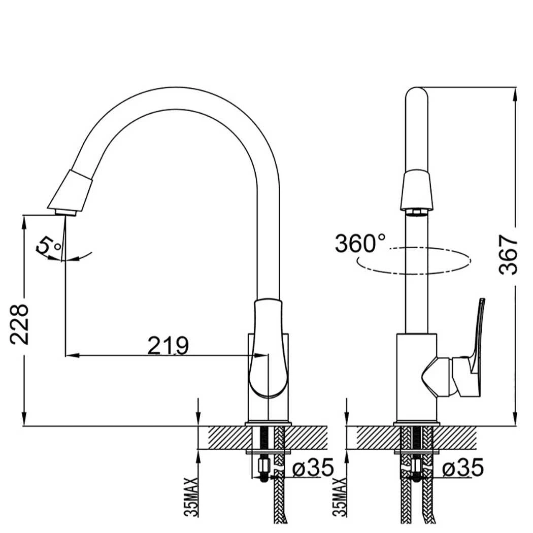 SILAS Kitchen Mixer - Chrome SILAS Kitchen Mixer - Chrome -HERA Bathware Sales silas kitchen mixer chromechromekitchen mixerbella vista 925957