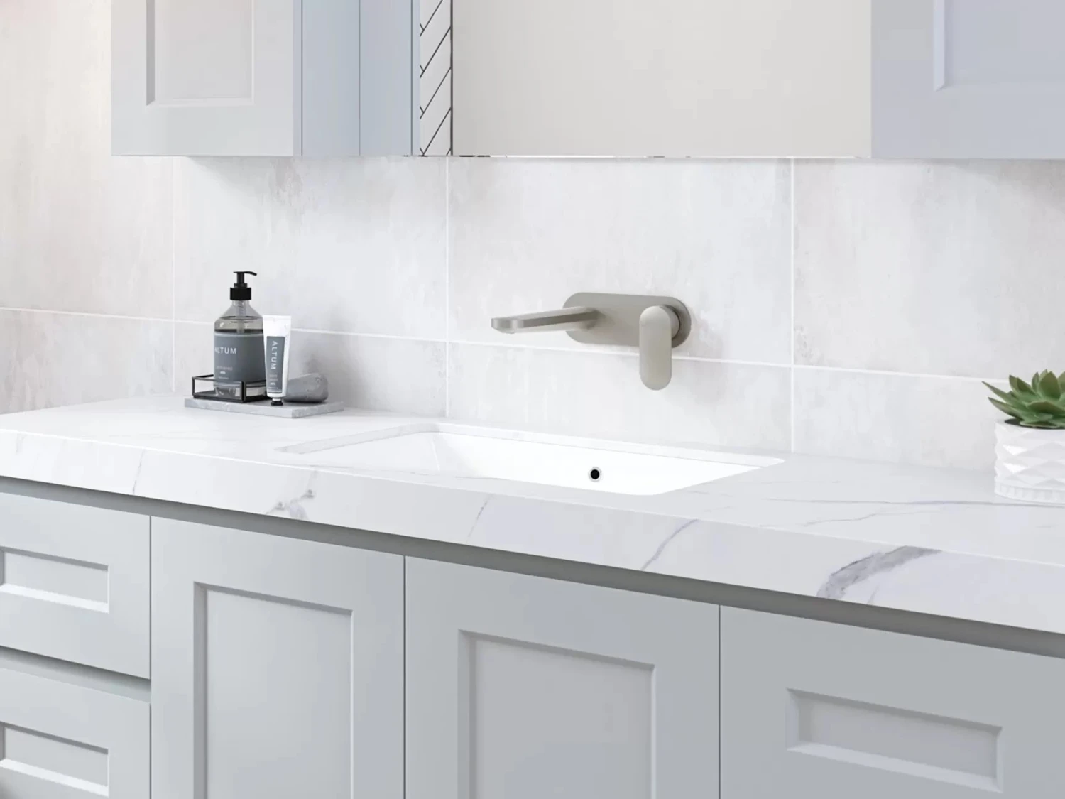 Silksurface 20mm Top Only | Timberline Silksurface 20mm Top Only | Timberline -HERA Bathware Sales silksurface 20mm top only timberlineplain stone tops600mmstone top with undermounted basintimberline 542528 1