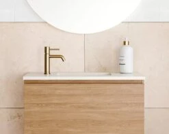 Undermount Ceramic Basin With Silksurface 20mm Top | Timberline -HERA Bathware Sales silksurface 20mm top only timberlineplain stone tops600mmstone top with undermounted basintimberline 617680