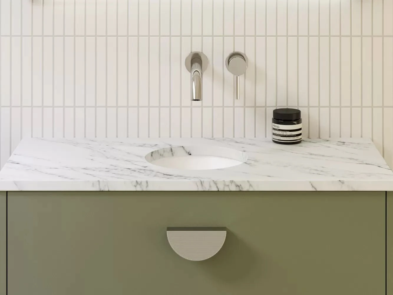 Silksurface 20mm Top Only | Timberline Silksurface 20mm Top Only | Timberline -HERA Bathware Sales silksurface 20mm top only timberlineundermount cut out600mmstone top with undermounted basintimberline 168757 1