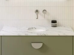 Undermount Ceramic Basin With Silksurface 20mm Top | Timberline -HERA Bathware Sales silksurface 20mm top only timberlineundermount cut out600mmstone top with undermounted basintimberline 168757