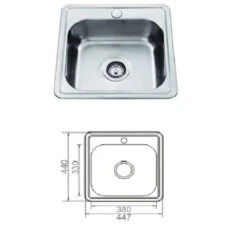 Single Bowl Kitchen Sink Bowl Size: 380*330