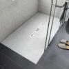 SMC Slate Finished Shower Base Center Waste 1000/1200/1500/1800/2000mm 2 SMC Slate Finished Shower Base Center Waste 1000/1200/1500/1800/2000mm -HERA Bathware Sales smc slate finished shower base center waste 10001200150018002000mm1000mmwhiteshower basepolymore 522550