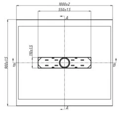 SMC Slate Finished Shower Base Center Waste 1000/1200/1500/1800/2000mm -HERA Bathware Sales smc slate finished shower base center waste 10001200150018002000mm1000mmwhiteshower basepolymore 768157