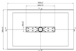 SMC Slate Finished Shower Base Center Waste 1000/1200/1500/1800/2000mm -HERA Bathware Sales smc slate finished shower base center waste 10001200150018002000mm1500mmwhiteshower basepolymore 405733