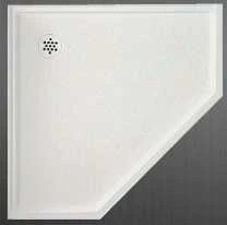 Square Corner Shower Base - POLYMARBLE900/1000mm