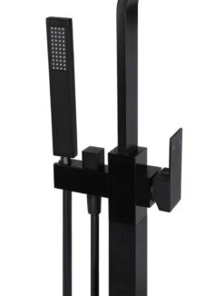 Square Freestanding Bath Spout And Hand Shower - Matte Black -HERA Bathware Sales square freestanding bath spout and hand shower matte blackmatte blackfreestanding bath mixermeir 921669