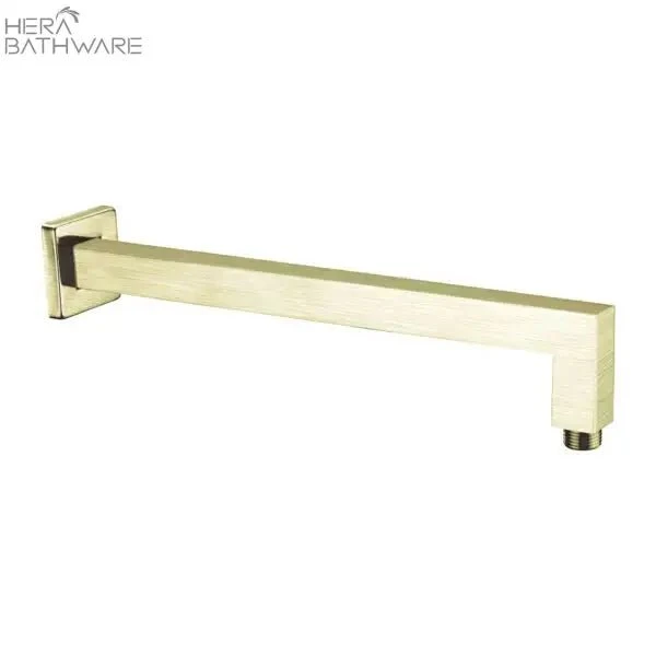 SQUARE Shower Arm SQUARE Shower Arm -HERA Bathware Sales square shower armbrushed goldshower armnero tapware 419817
