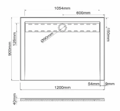 Square Shower Base - SMC With METAL GRATE 900/1200mm -HERA Bathware Sales square shower base smc with metal grate 9001200mm1200900mmshower basepolymore 362879