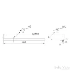 Stabiliser Bar – Round – Cut To Size -HERA Bathware Sales stabiliser bar round cut to sizebrushed chromestabilizerbella vista 104668