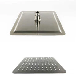 Stainless Square Shower Head 4 Stainless Square Shower Head -HERA Bathware Sales stainless square shower head250mmbrushed nickelshower headbella vista 460928