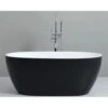 Stella Free Standing Bathtub - Matte Black & White | Ceto 1 Stella Free Standing Bathtub - Matte Black & White | Ceto -HERA Bathware Sales stella free standing bathtub matte black1500mmmatte blackbathtubkdk bathware 877476