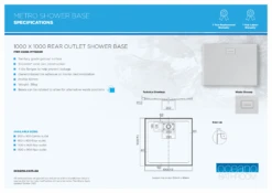 Stonelite™ Metro Shower Base | Stonelite™ -HERA Bathware Sales stonelite metro shower base stonelite1000x1000 rear outletshower basestonelite 737937