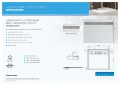 Stonelite™ Urban MKII Shower Base | Stonelite™ -HERA Bathware Sales stonelite urban mkii shower base stonelite1200x900 rear outletshower basestonelite 268639